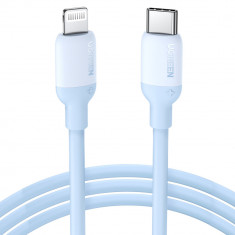 Cablu De încărcare Rapidă Ugreen USB Tip C - Lightning (certificat MFI) Putere De Livrare 20W 1m Albastru (US387 20313) 6957303823130