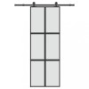 VidaXL Ușă glisantă cu set de feronerie sticlă temperată și aluminiu 3332959