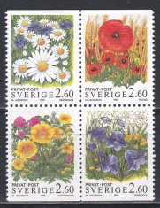Suedia 1993 - Flori de vara, MNH foto