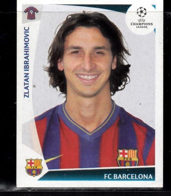 B10 - Sticker fotbal - UEFA Champions League - editia 2009 - 2010 - nr 358 - FC Barcelona - Zlatan Ibrahimovic foto