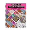 Carte Color by Number Pink, Activitate de colorat cu 27 imagini, Paginile sunt perforate, Legatura spirala, Carte in engleza