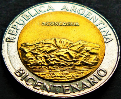 Moneda comemorativa bimetal 1 PESO - ARGENTINA, anul 2010 * cod 1332 A foto