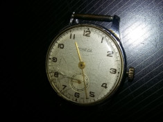 Ceas vechi de mana sovietic marca POBEDA,ceas rusesc LIMBI/CIFRE AURITE,T.GRATUI foto