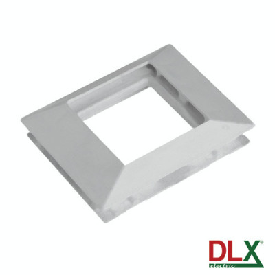 Rama alba simpla pentru aparataj 45x45 mm (2 module) - DLX DLX-102-11 foto