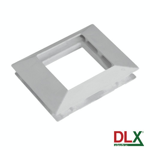 Rama alba simpla pentru aparataj 45x45 mm (2 module) - DLX SafetyGuard Surveillance