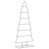 Cumpara ieftin Brad de Craciun din metal pentru decor, negru, 210 cm