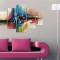 Tablou MDF ( 5 buc ) Miracle, Multicolor, 56x92 cm