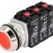 Comutator Push 30mm Roșu IP56