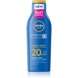 NIVEA SUN Protect &amp; Moisture loțiune pentru plaja SPF 20 200 ml
