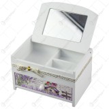 Cutie de bijuterii din lemn cu doua sertare 16&times;9 CM &ndash; Lavender