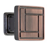 Buton pentru mobila, metalic, cupru antic, M 486.16.28, 28 x 28 x 25 mm