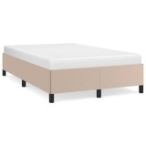 vidaXL Cadru de pat fără saltea cappuccino 120x190cm piele artificială