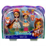 Enchantimals set papusi surori si animalutele lor felicity fox si flick si, Mattel