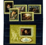 URSS 1977 - Picturi, arta, Rubens, serie si colita neuzata
