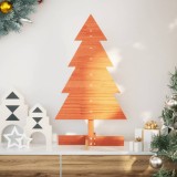 vidaXL Brad de Crăciun decorativ, maro ceruit, 80 cm, lemn pin masiv