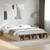 VidaXL Cadru de pat, stejar sonoma, 200x200 cm, lemn prelucrat 3280540