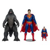 DC Justice League Monsterverse DC Multiverse Set 2 figurine articulate Superman Vs. Godzilla 30 cm