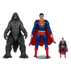DC Justice League Monsterverse DC Multiverse Set 2 figurine articulate Superman Vs. Godzilla 30 cm