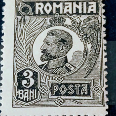 Romania 1920-25 Lp 72, Ferdinand, bust mic , 5 bani cu eroare nestampilat