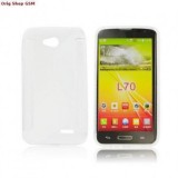 Husa Silicon S-Line Transparenta pentru LG L70 - Protectie Premium