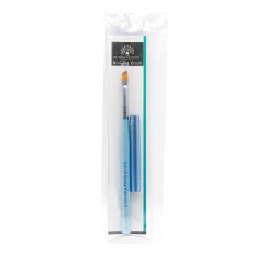 Pensula unghii cu varf diagonal, pentru aplicare gel, GF-16-8, Nr.8, albastra