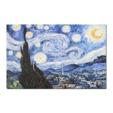 Tablou celebru GIGANT pictat manual, Noapte instelata, 150x100cm ulei pe panza, reproducere Vincent van Gogh