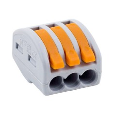 Conector derivatie tip WAGO 3 fire (10 buc.) W-413 foto