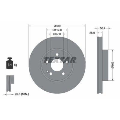 Set disc frana Mercedes V-Class (W447) 03.14-, Viano (W639) 09.03-, Vito / Mixto Box (W639) 08.03-, Vito Box (W447) 10.14-, Vito Bus (W639) 09.03-, V foto