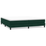 Cumpara ieftin Pat cu arcuri fara saltea verde inchis 200x210 cm catifea