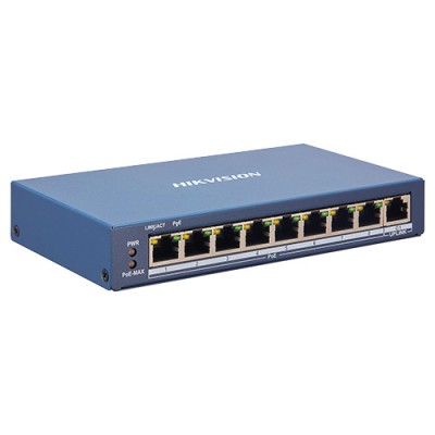 Switch 8 porturi PoE, 1 port uplink RJ45, SMART Management - HIKVISION DS-3E1309P-EI foto