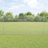 Gard de s&acirc;rmă sudată cu 22 U Posturi Argintiu 1.2x25 m Oțel