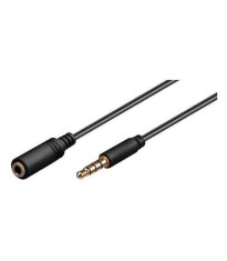 Cablu prelungitor 4 pini 3.5 mm stereo tata la 3.5 mm stereo mama 1m iPhone iPad iPod Goobay