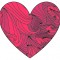 Sticker decorativ, Inima, Roz, 85 cm, 7047ST-1