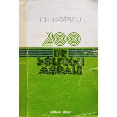 200 De Solfegii Modale - Ion Mazareanu , B1319