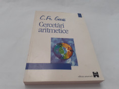 CARL FRIEDRICH GAUSS CERCETARI ARITMETICE RF7/4 foto