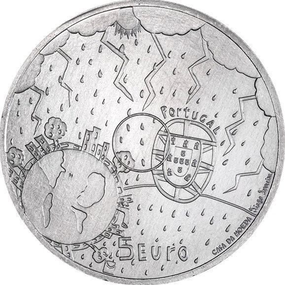 Portugalia 5 Euro 2022 (Clim) Cupru-nichel, V17, 30 mm KM-New UNC !!!