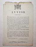Proclamație originală &bdquo;Avviso del Magistrato di Polizia di Genova&rdquo; &ndash; Stamperia Camerale, 1814