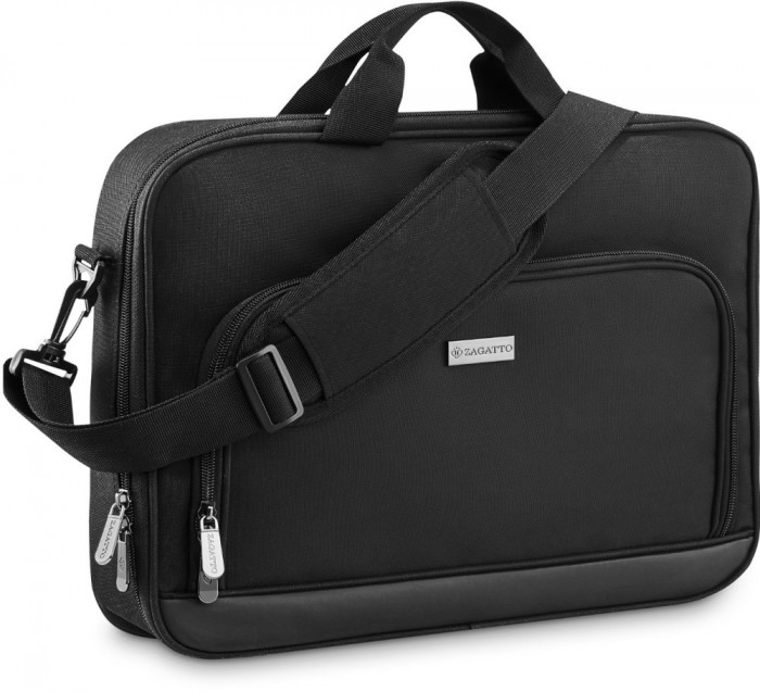 Geanta pentru laptop, Zagatto, ZG783, Nylon/Polyester, 15,6&rdquo;, 32x44x6 cm, Negru