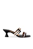 Saboti dama Mihai Albu din piele naturala Reptile Geometry, 35 - 41, Negru