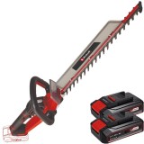 Einhell GP-CH 18/61 Li BL PXC + Twinpack CB - Masina de tuns gard viu 67 cm + Set 2 acumulatori Li-Ion 18 V 2.5 Ah
