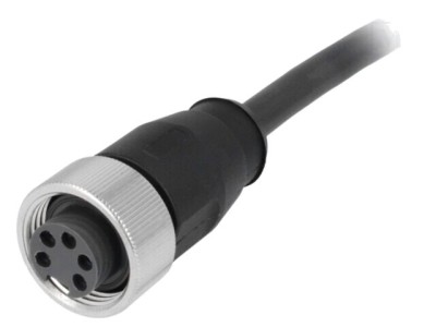 Conector HARTING 7/8 mufă 5 pini drept cu cablu 5m foto