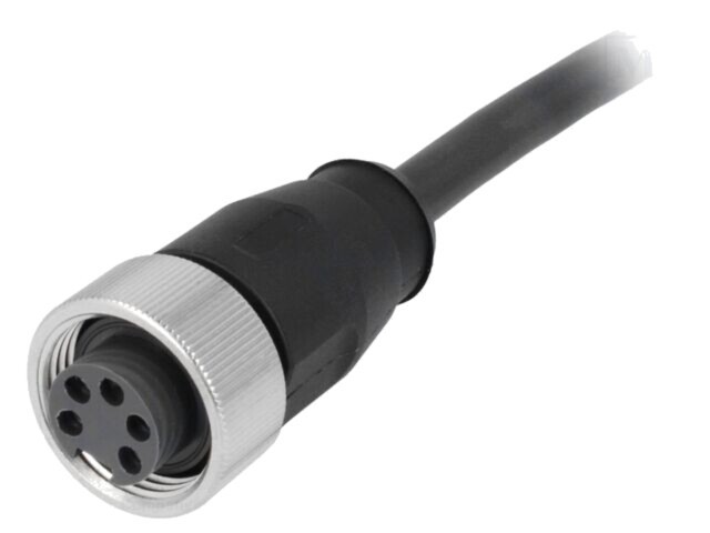 Conector HARTING 7/8 mufă 5 pini drept cu cablu 5m