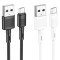 Cablu USB la Micro USB Hoco, 2.4A, X83, 1m, Alb