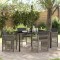 vidaXL Set de masă pentru grădină 5 pcs Gri Rattan poli