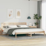 VidaXL Cadru de pat cu headboard Maro 180 x 210 cm Lemn de brad solid