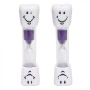 Set 2 clepsidre pentru perierea dintilor, 3 minute, 10 x 2.5 cm, mov