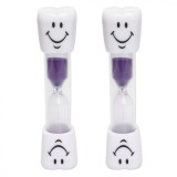 Cumpara ieftin Set 2 clepsidre pentru perierea dintilor, 3 minute, 10 x 2.5 cm, mov