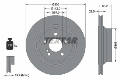 TEXTAR 92115505 PRO+ Disc frana foto
