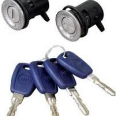 Set yale inchidere Fiat Punto 2 (188), 1999-07.2003, pt modele cu 3 Usi, cu chei, cu 2 butuci blocare usa, stanga/dreapta, fata,