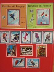 PARAGUAY, SAPPORO - COLIȚE + SERIE COMPLETĂ MNH